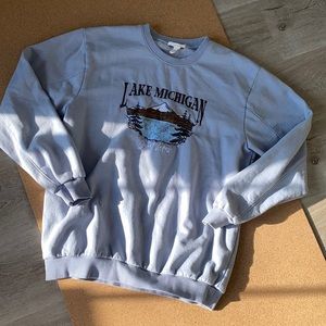 Full tilt Blue Lake Michigan sweatshirt